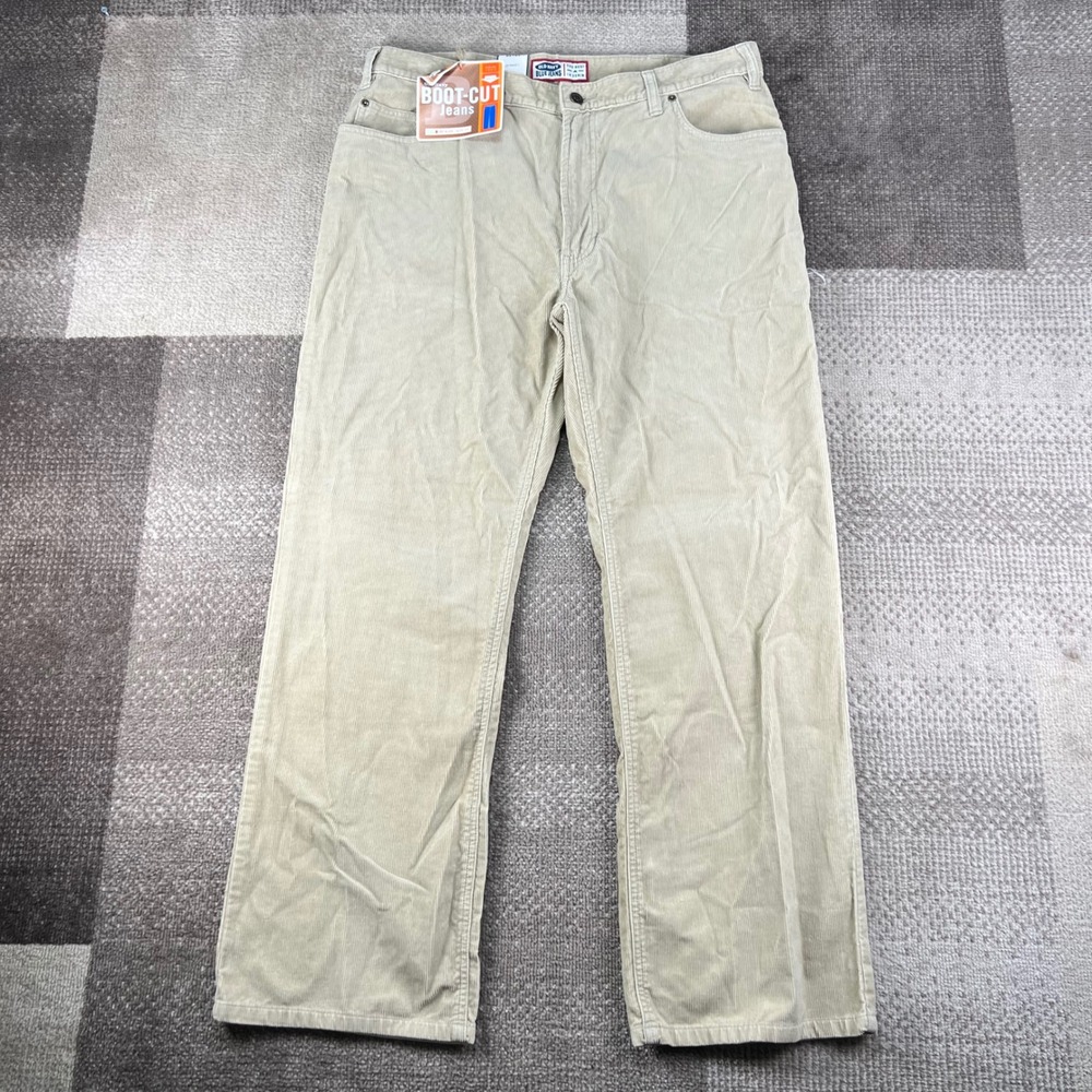 NWT Old Navy Blue Jeans Mens 36x30 Khaki Corduroy Boot-Cut Pants Cowboy